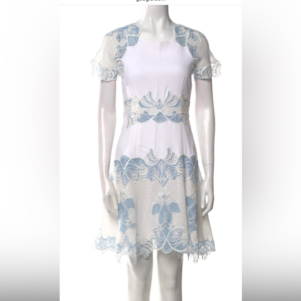 Jonathan Simkhai White and Blue Mini Dress